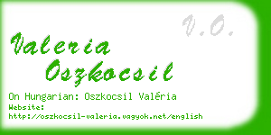 valeria oszkocsil business card